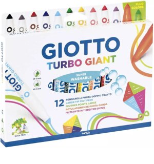Marcadores Turbo Giant  Giotto  12 Colores