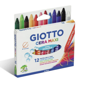 Crayolas De Cera – Giotto – 12 Colores – Cera Maxi – +3 Años