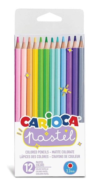 Lápices De Colores Pastel  Carioca  12 Unidades