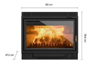 Calefactor Inserto Bosca 850 A Leña Doble Combustion 27 Kw