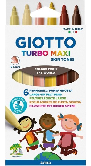 Marcadores Giotto Turbo Maxi Skin Tones  6 Colores