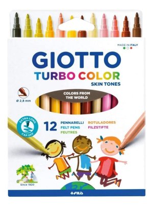 Marcadores Giotto Turbo Color Skin Tones  12 Colores