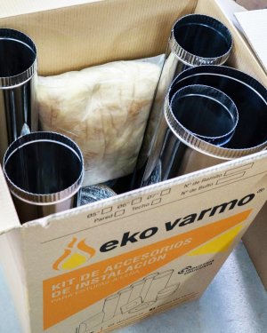Kit Eko Varmo Salida Por Techo 6 PuLG 15cm Calefactor A Leña