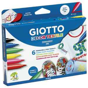 Marcadores Decor Textile  Giotto  6 Colores