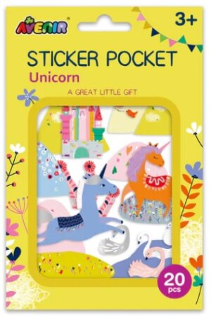Stickers Pocket Unicornios 20 piezas