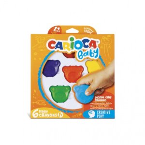 Crayones Teddy X 6 Unidades  Carioca Baby  + 1 Año